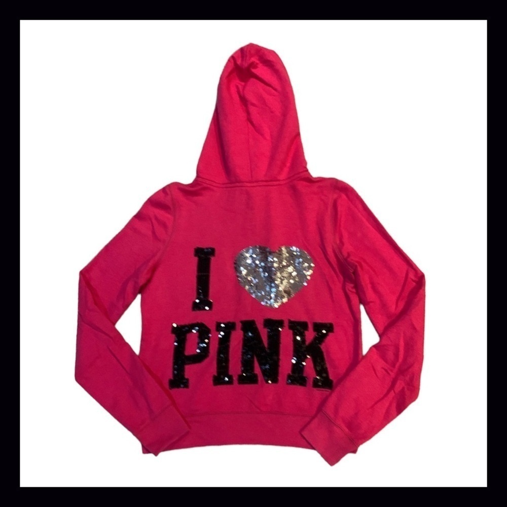 Vintage PINK Pink Black Silver Bling Sequin Matching Set Size Large - Picture 6 of 9
